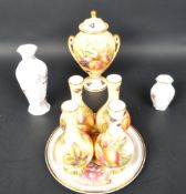 COLLECTION OF AYNSLEY ORCHARD GOLD CERAMICS