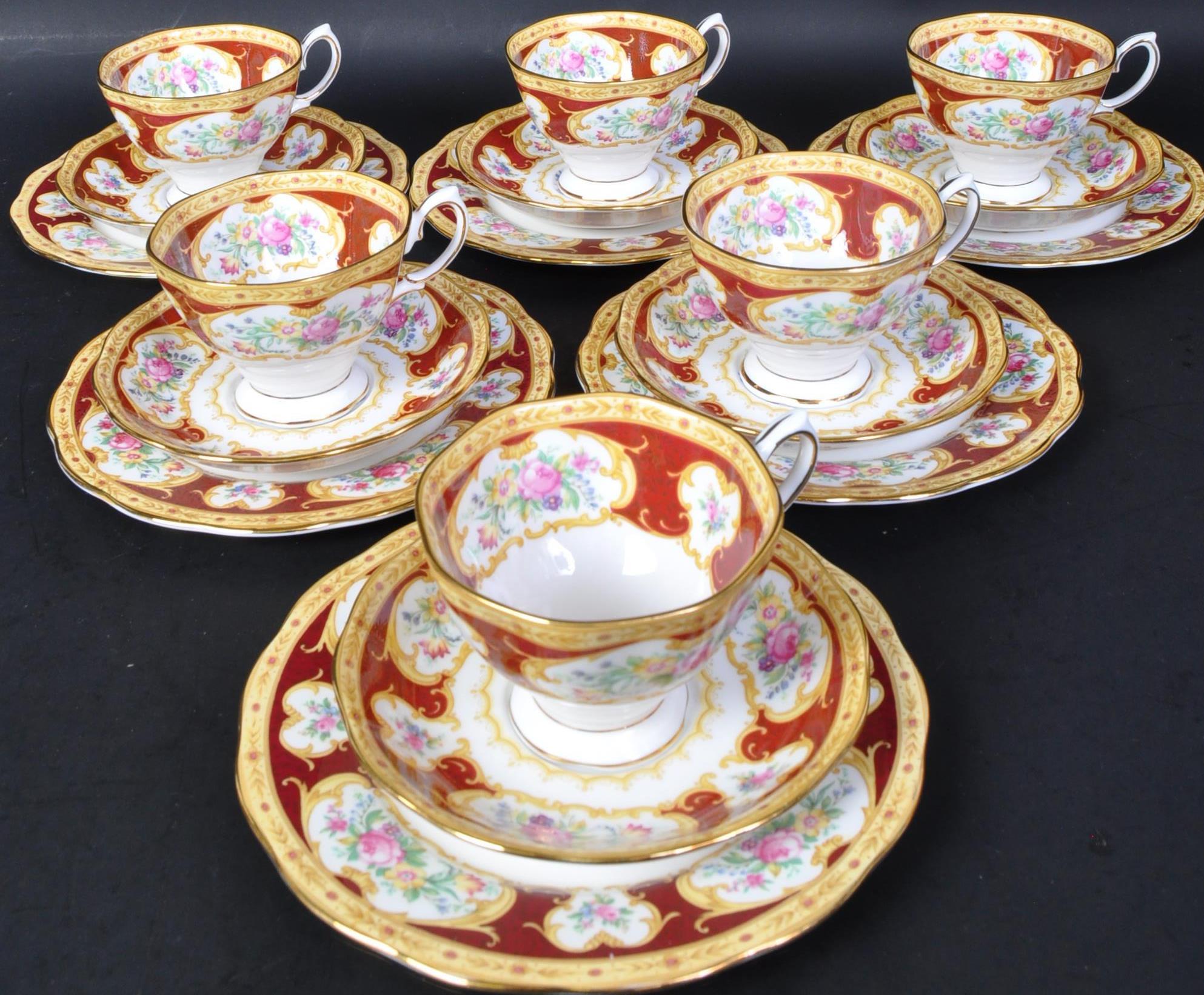 ROYAL ALBERT - LADY HAMILTON - SIX PERSON TEA SERVICE