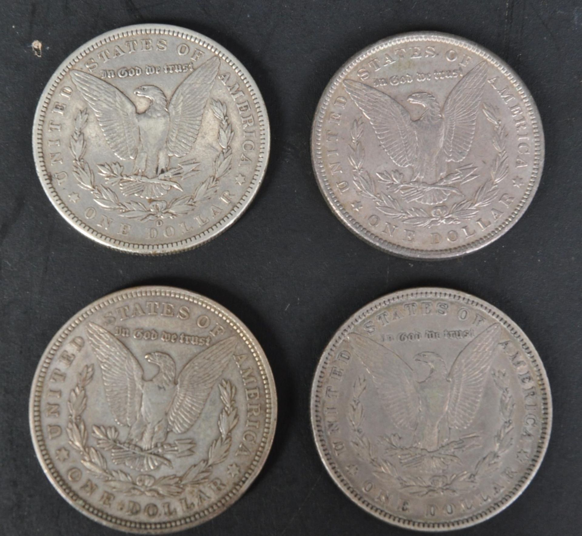 FOUR 19TH & 20TH CENTURY USA SILVER MORGAN DOLLARS - Image 2 of 3