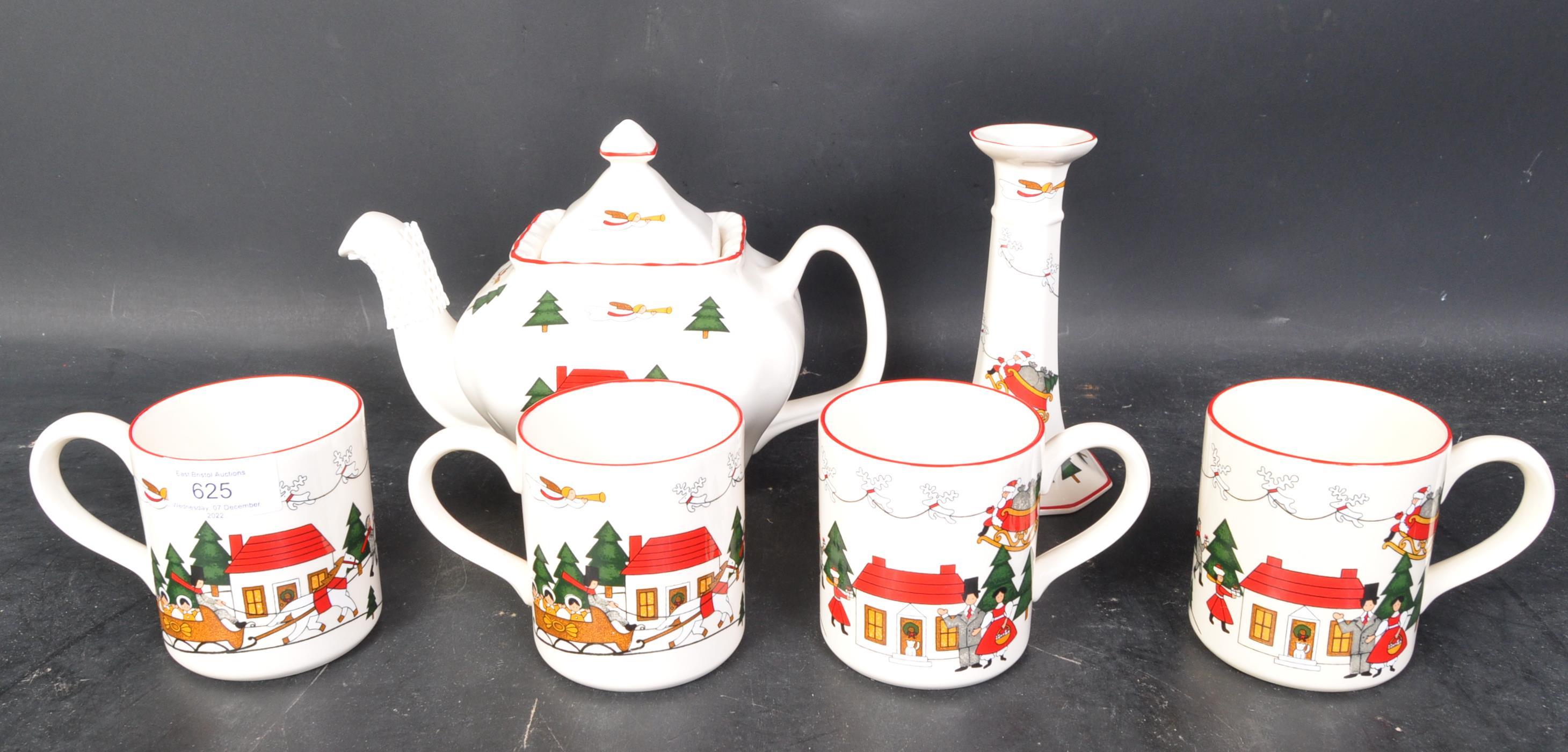 MASON'S - CHRISTMAS VILLAGE - CERAMIC TEA SERVICE - Image 4 of 6