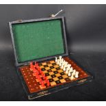 EDWARDIAN JAQUES LONDON TRAVELLING CHESS SET