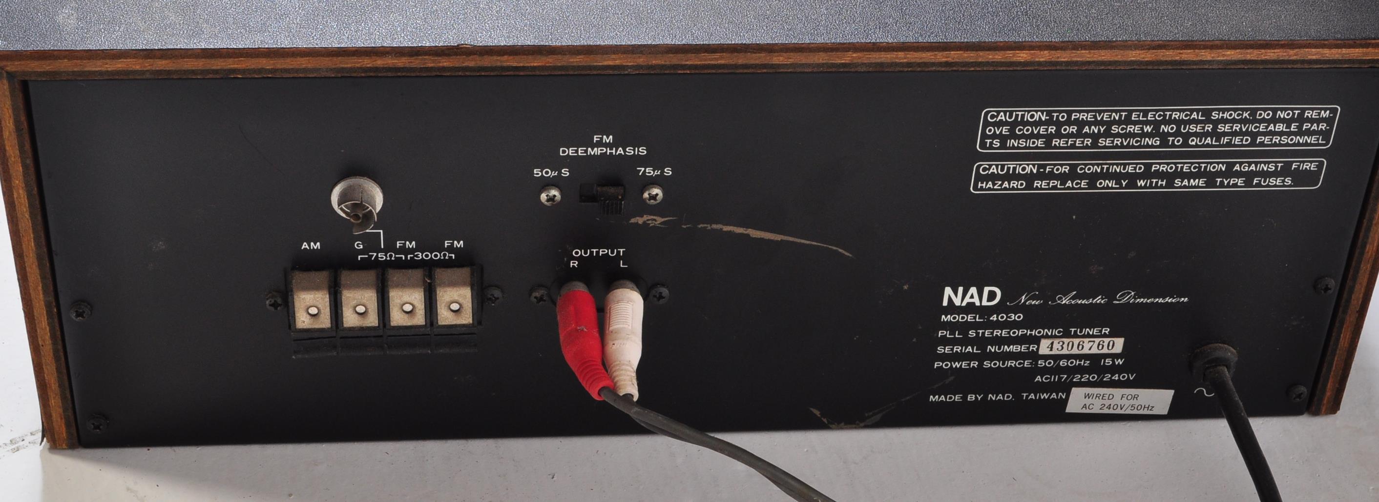 VINTAGE NAD HI-FI AUDIO STEREOPHONIC TUNER 4030 - Image 4 of 5