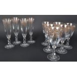 COLLECTION OF VINTAGE MID CENTURY GLASS GOBLET VASES