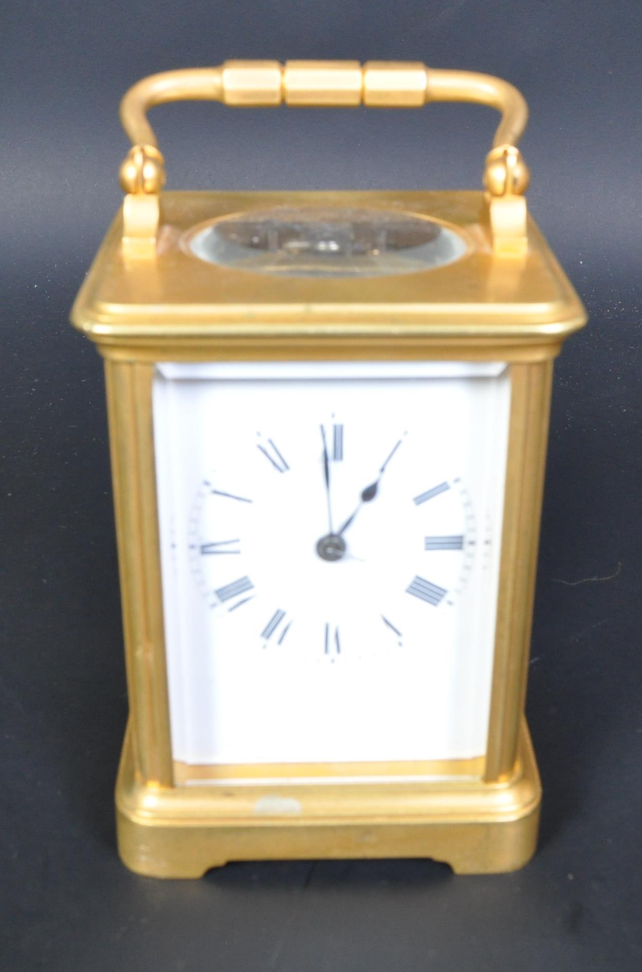 LATE 19TH CENTURY FRENCH BRASS CARRIAGE CLOCK - Image 3 of 6