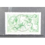 STAMPS - GEORGE V 1913 £1 GREEN SEAHORSE HIGH VALUE