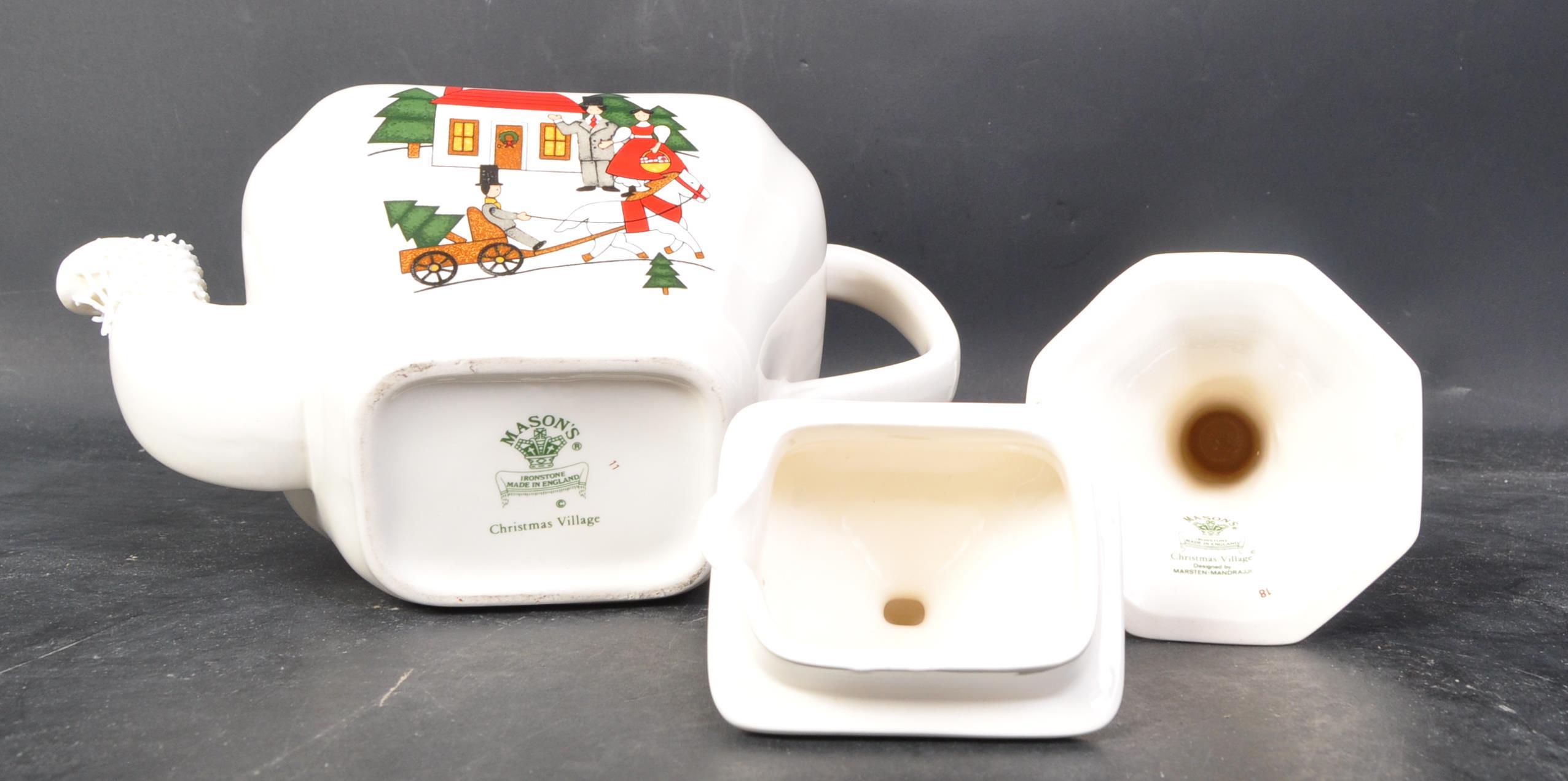 MASON'S - CHRISTMAS VILLAGE - CERAMIC TEA SERVICE - Image 2 of 6