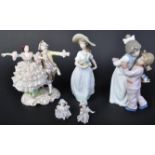 20TH CENTURY PORCELAIN FIGURINES - DRESDEN & NAO LLADRO