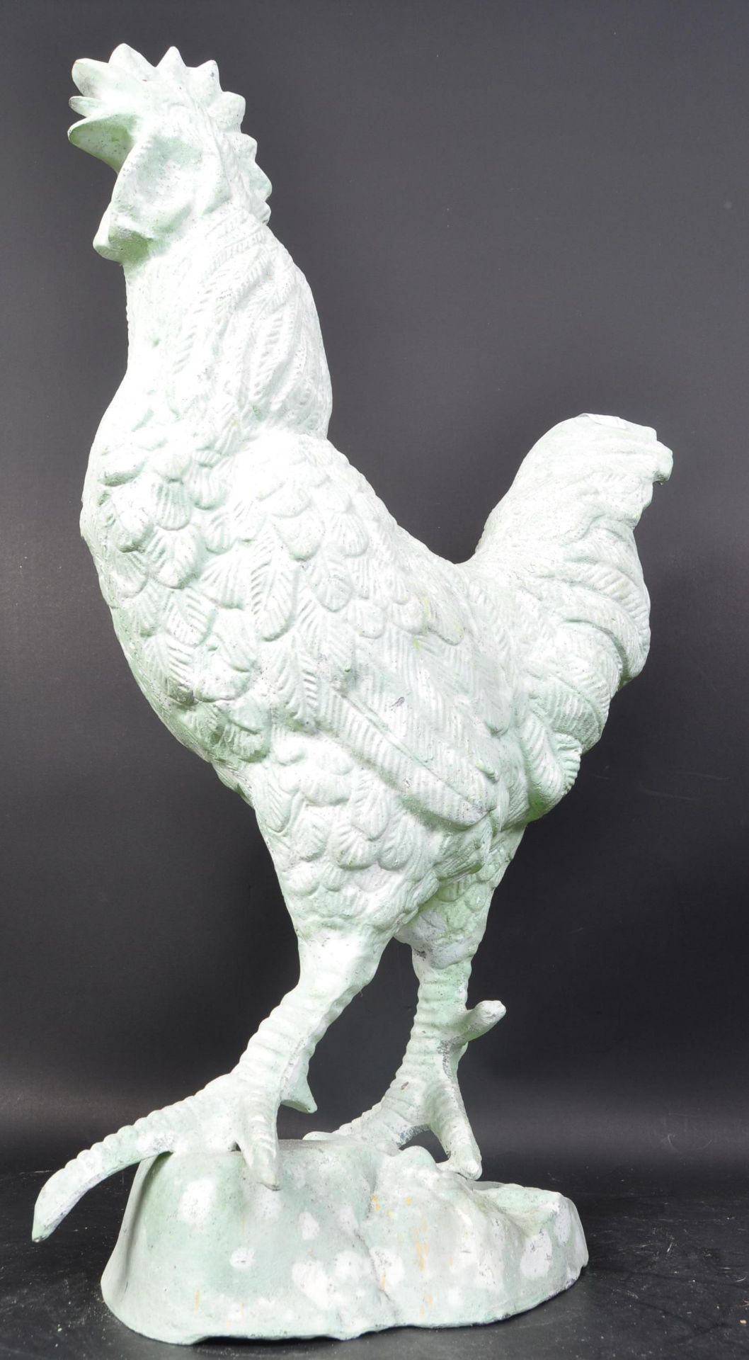 LARGE VINTAGE CAST PLASTER COCKEREL SCULPTURE - Image 5 of 5