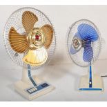 TWO 20TH CENTURY SANYO TABLE TOP FANS