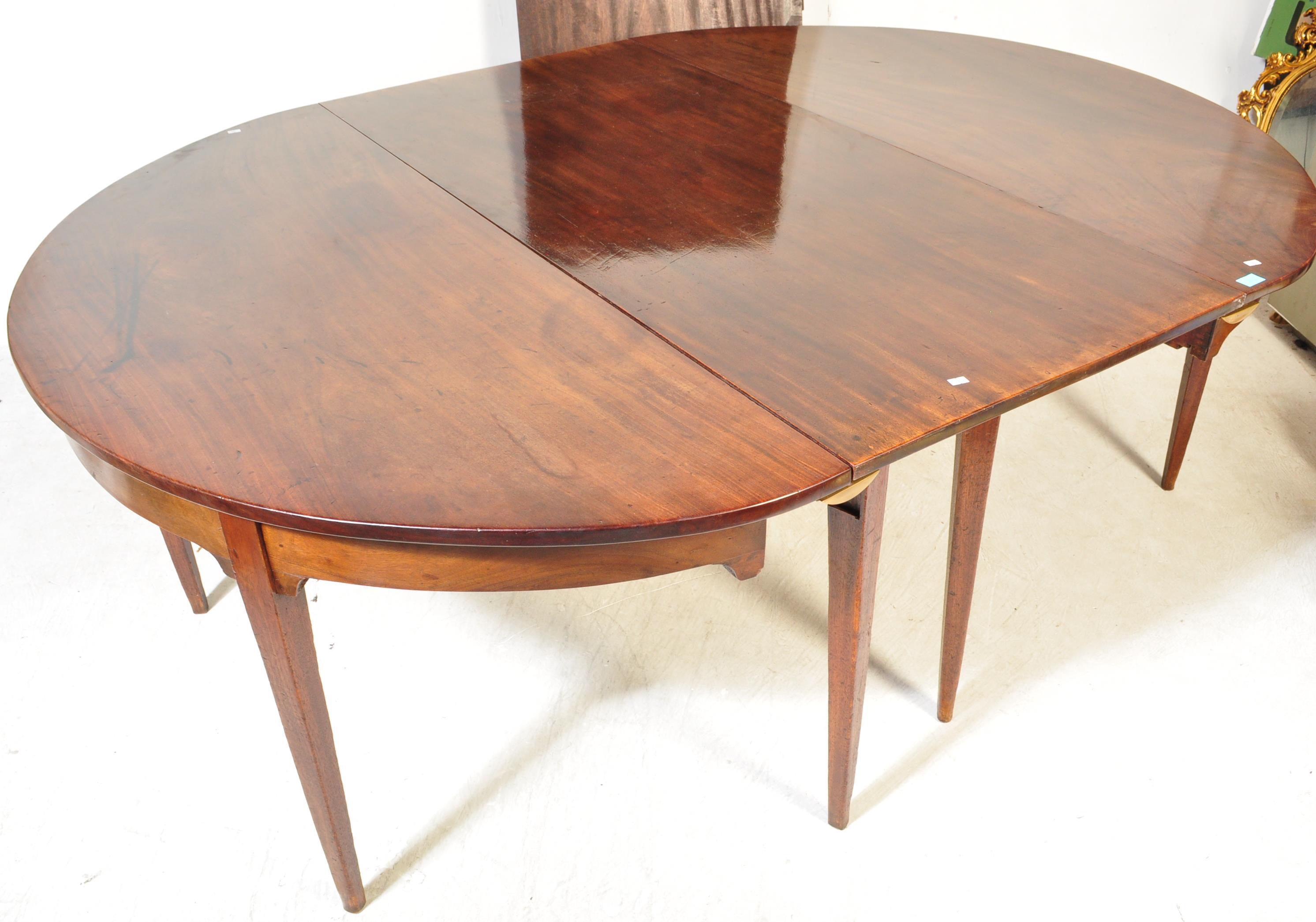 19TH CENTURY GEORGE III D END EXTENDING DINING TABLE - Image 3 of 6