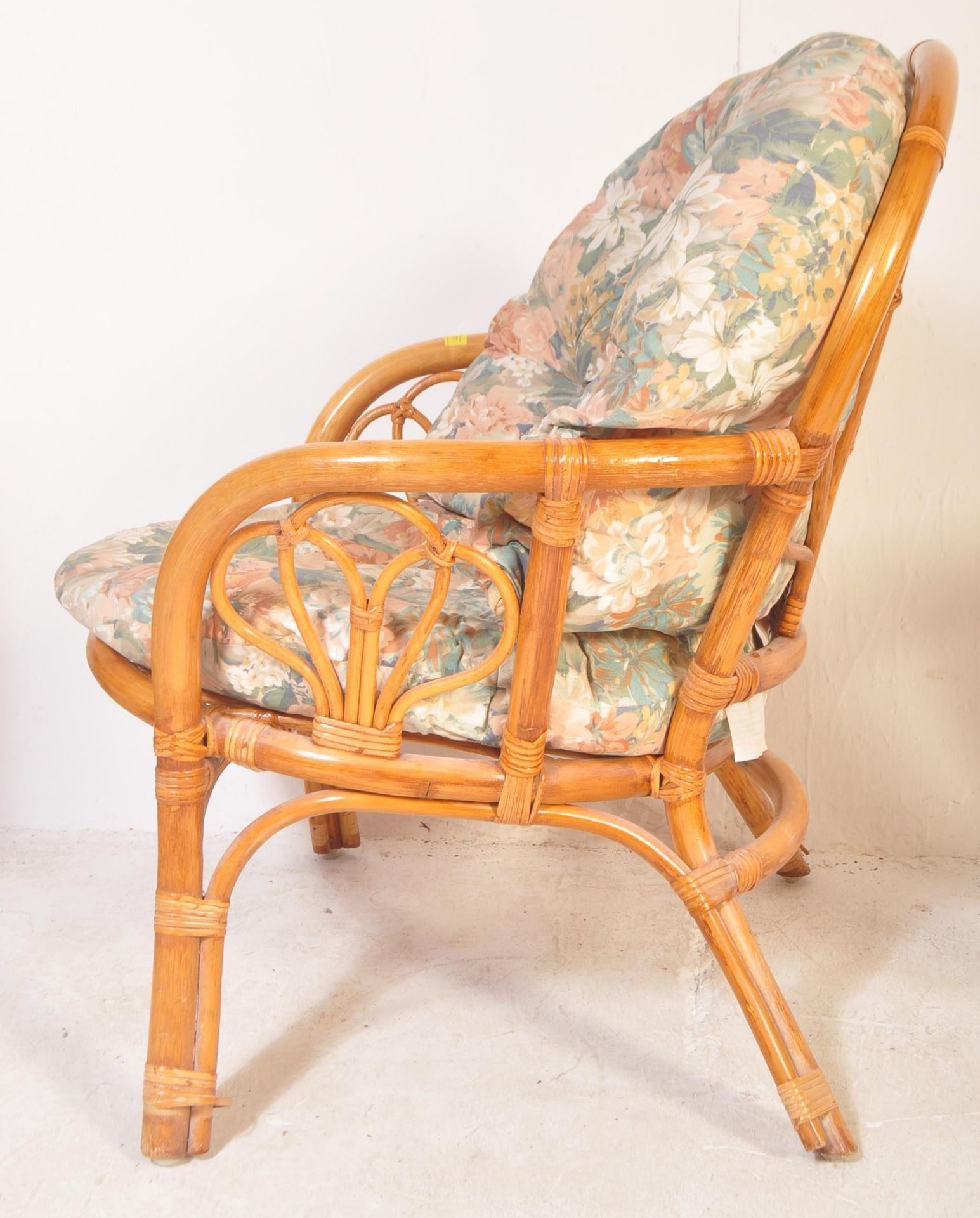 1970S BAMBOO WICKER ARMCHAIR - Image 3 of 3