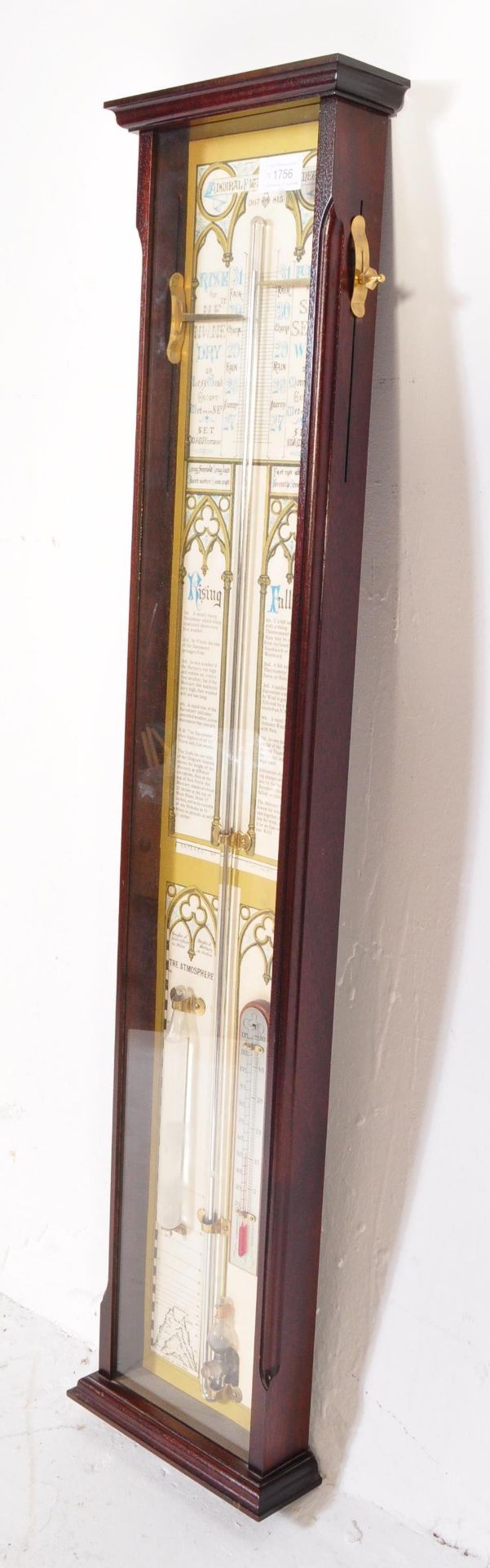 MAHOGANY CASED ADMIRAL FITZROY WALL BAROMETER - Image 5 of 6