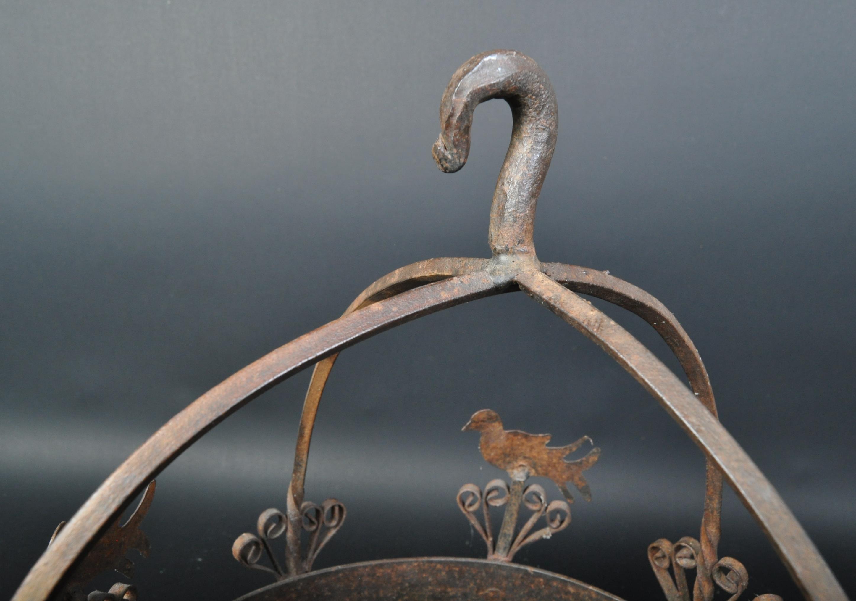 VICTORIAN HANGING WROUGHT ITON POT HOOK RACK - Image 5 of 5