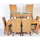 LARGE CONTEMPORARY PINE REFECTORY TABLE & CHAIRS