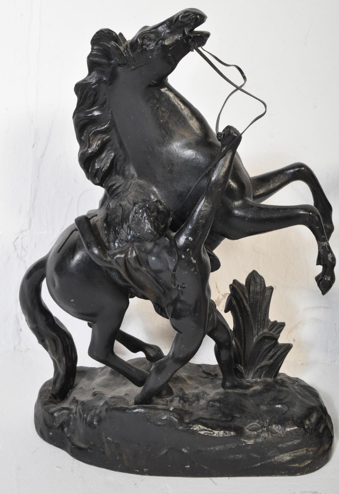 PAIR OF VICTORIAN SPELTER MARLEY HORSES - Image 2 of 6