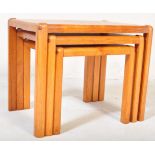 MID CENTURY 1960S TEAK NEST OF TABLES