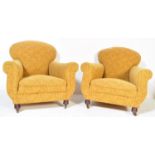 PAIR OF 19TH CENTURY HOWARD & SONS STYLE ARMCHAIRS