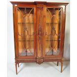 EDWARDIAN MAHOGANY CHINA DISPLAY CABINET