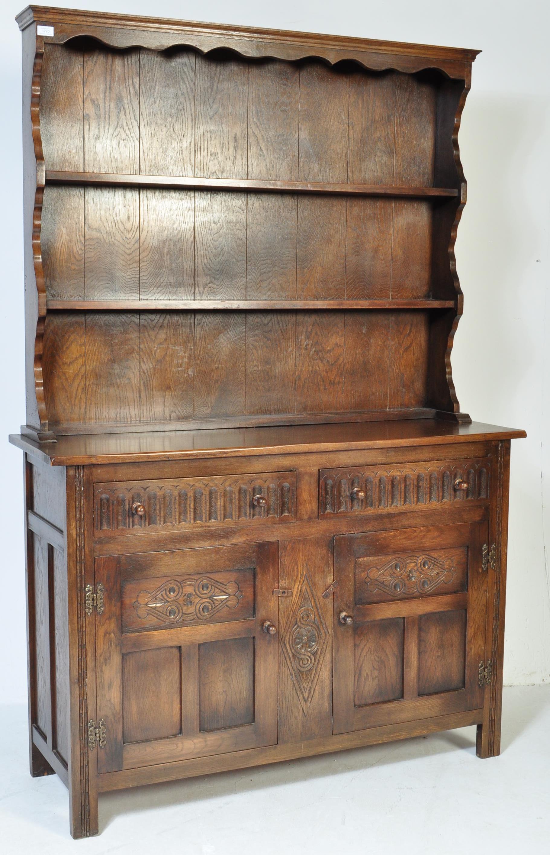 JACOBEAN REVIVAL GOTHIC STYLE OAK WELSH DRESSER