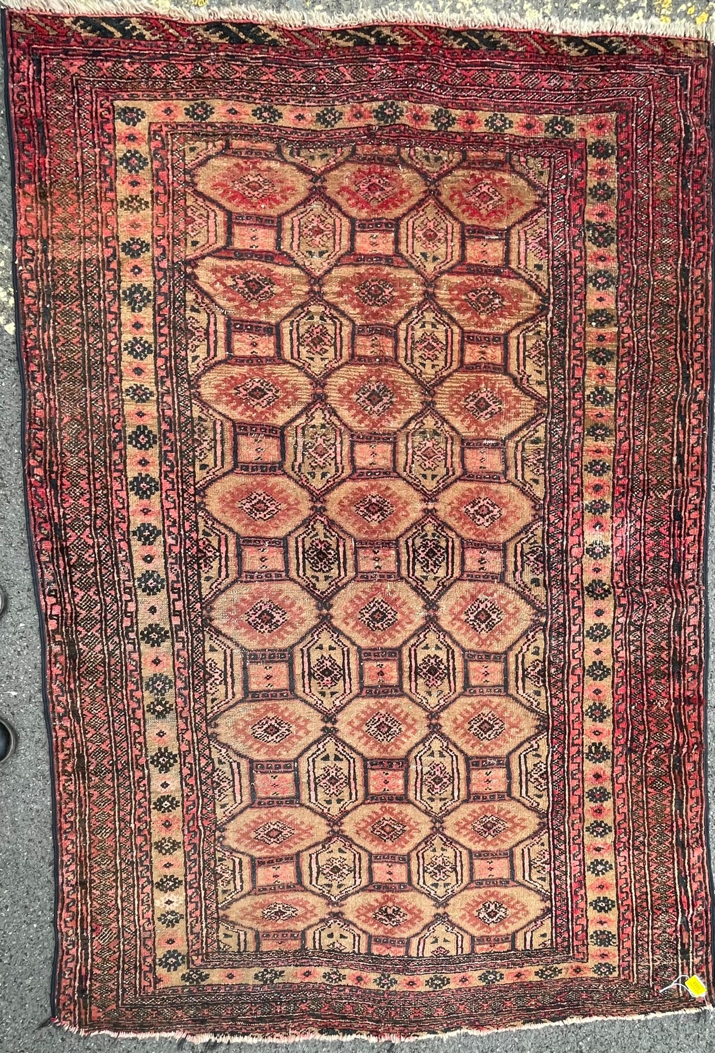 VINTAGE MID 20TH CENTURY AFGHAN BUKHARA FLOOR RUG