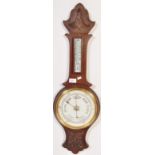 VINTAGE 20TH CENTURY CARVED BANJO BAROMETER