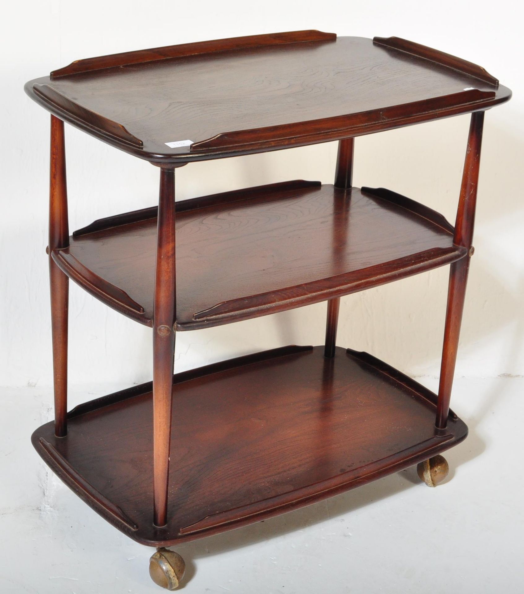 ERCOL MID 20TH CENTURY ELM SERVING TROLLEY - Image 2 of 5