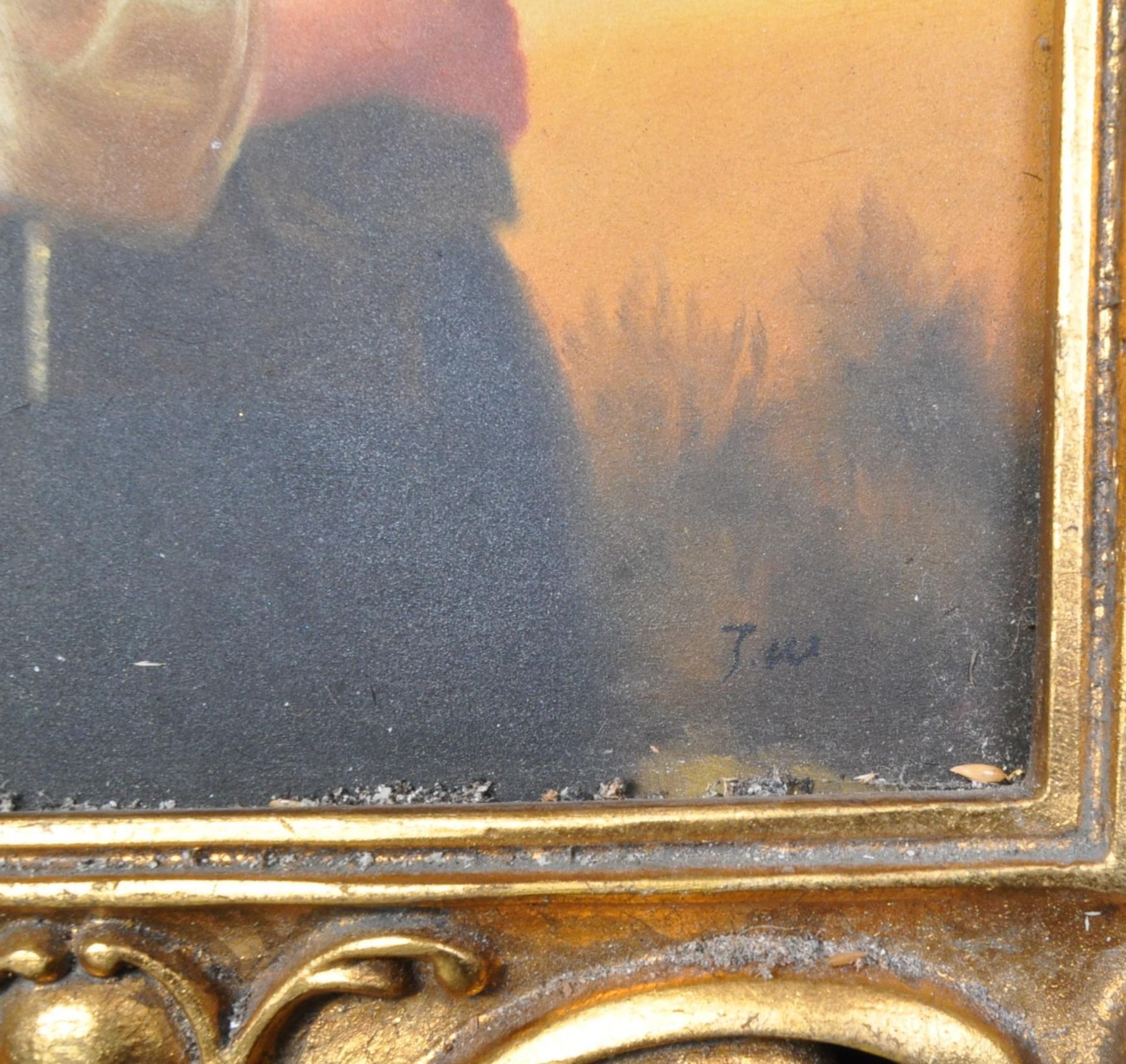 EDWARDIAN OIL ON BOARD PAINTING - GIRL HOLDING BOOK - Image 3 of 5