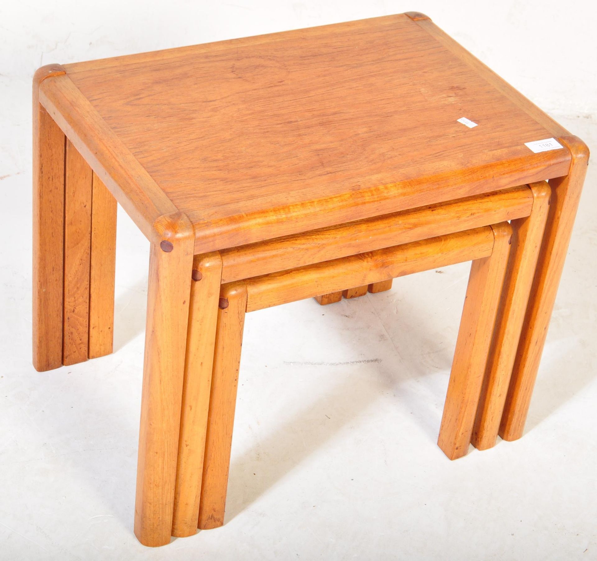 MID CENTURY 1960S TEAK NEST OF TABLES - Image 2 of 3