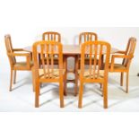 RETRO VINTAGE TEAK WOOD DINING SUITE WITH SIX CHAIRS