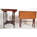 19TH CENTURY MAHOGANY HEXAGONAL TABLE & SUTHERLAND