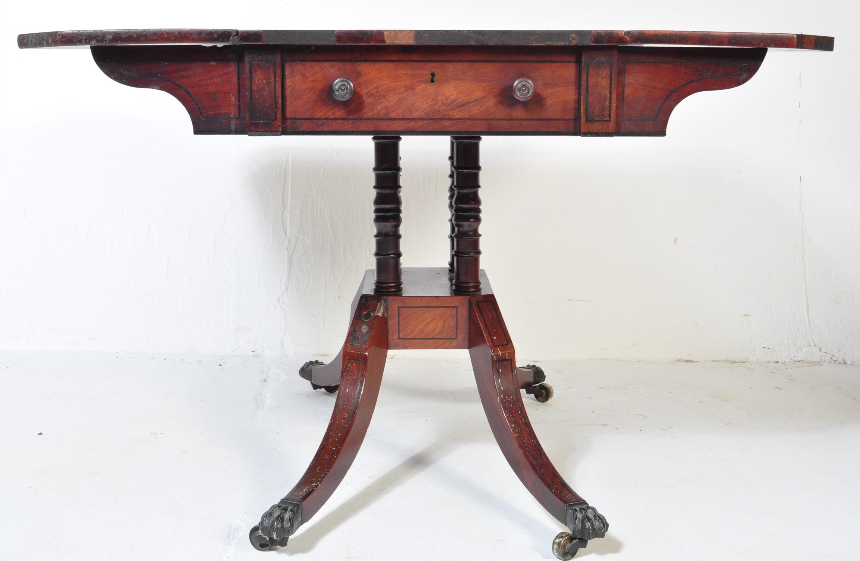 GEORGE III 18TH CENTURY MAHOGANY SOFA TABLE DESK - Image 3 of 5