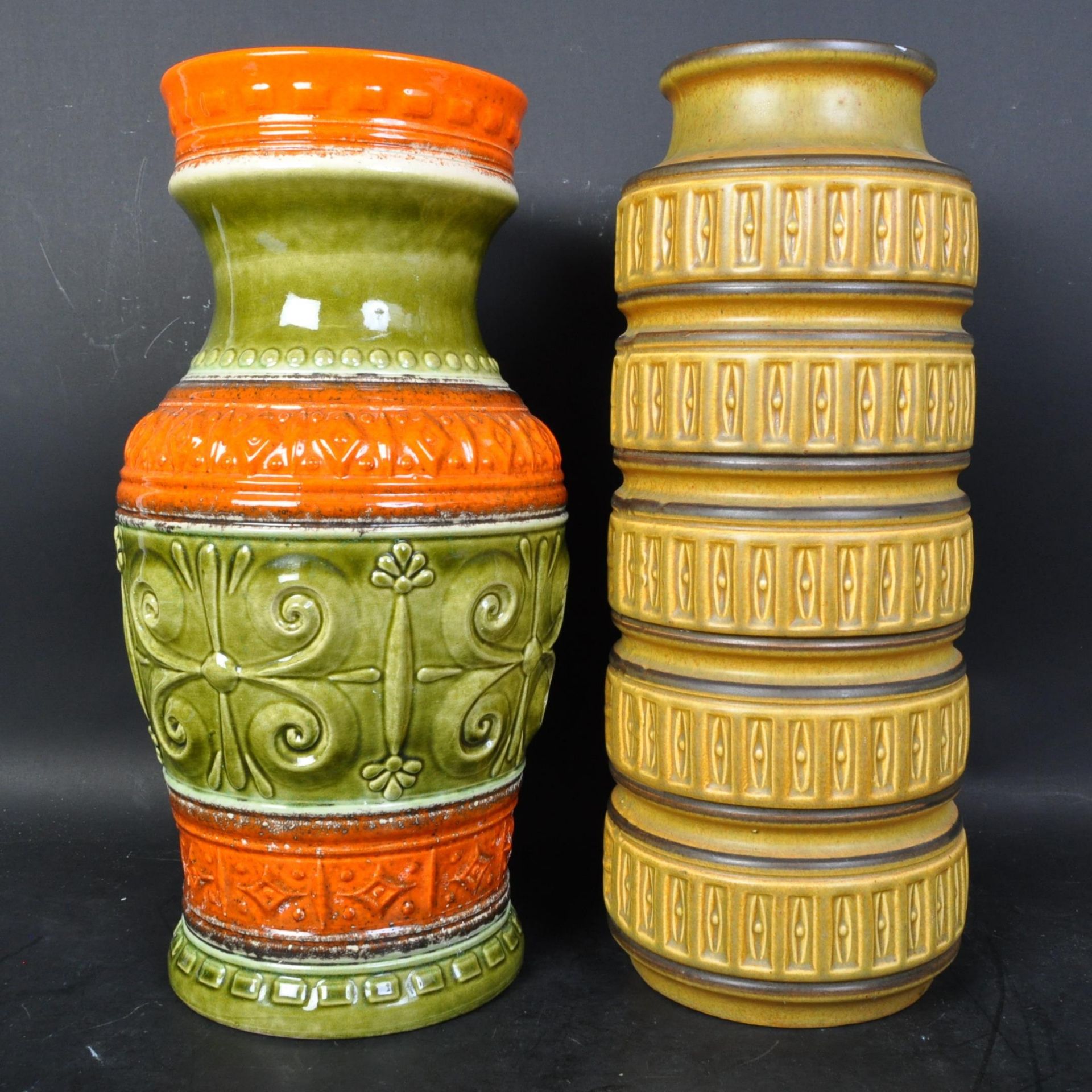 PAIR OF RETRO VINTAGE MID 20TH CENTURY WEST GERMAN VASES