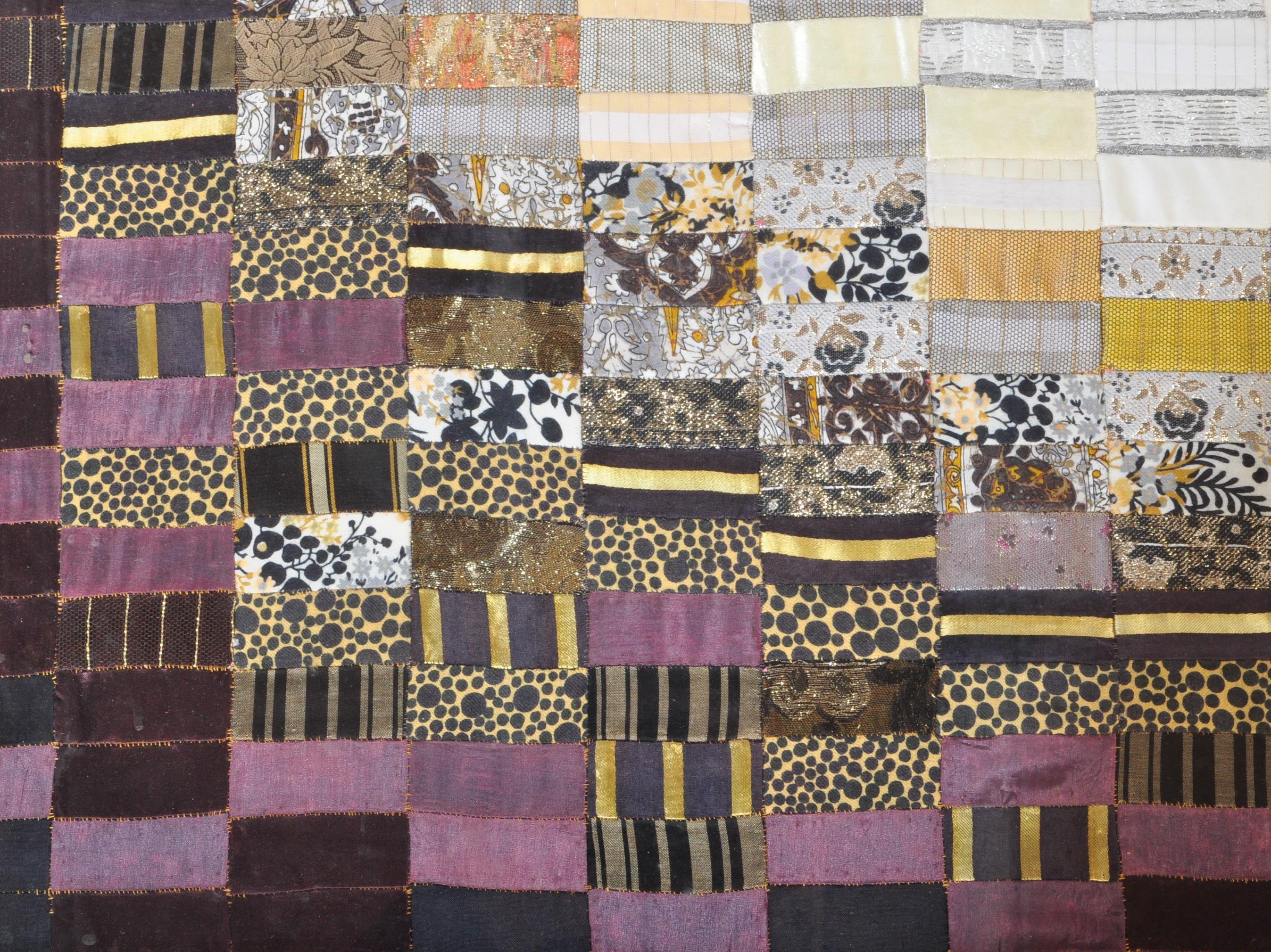 FB CAINS SWA - HAND SEWN FABRIC PATCHWORK QUILT - Image 3 of 4