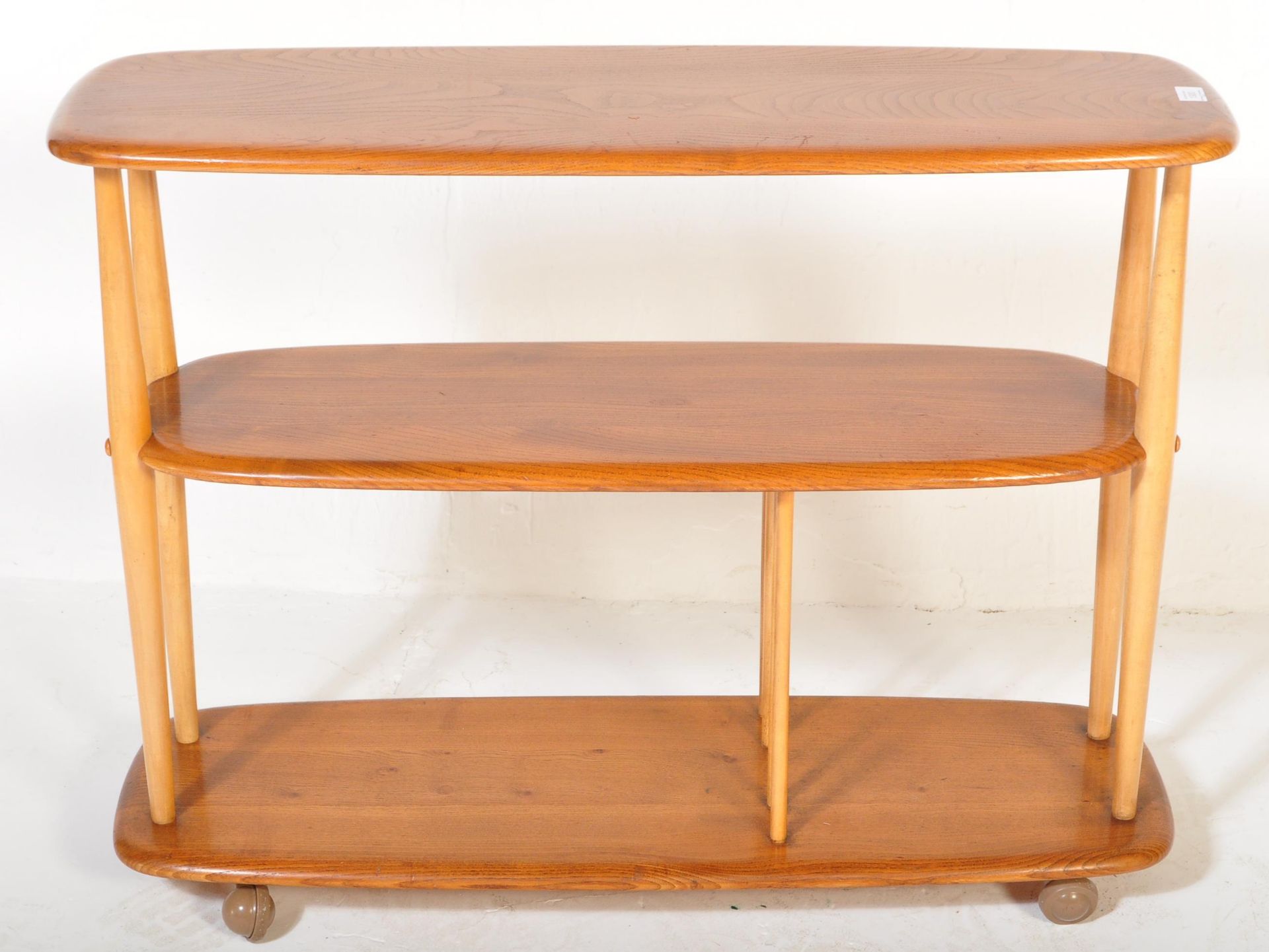 ERCOL - MODEL 361 - MID CENTURY BEECH & ELM TROLLEY BOOKCASE - Image 2 of 4