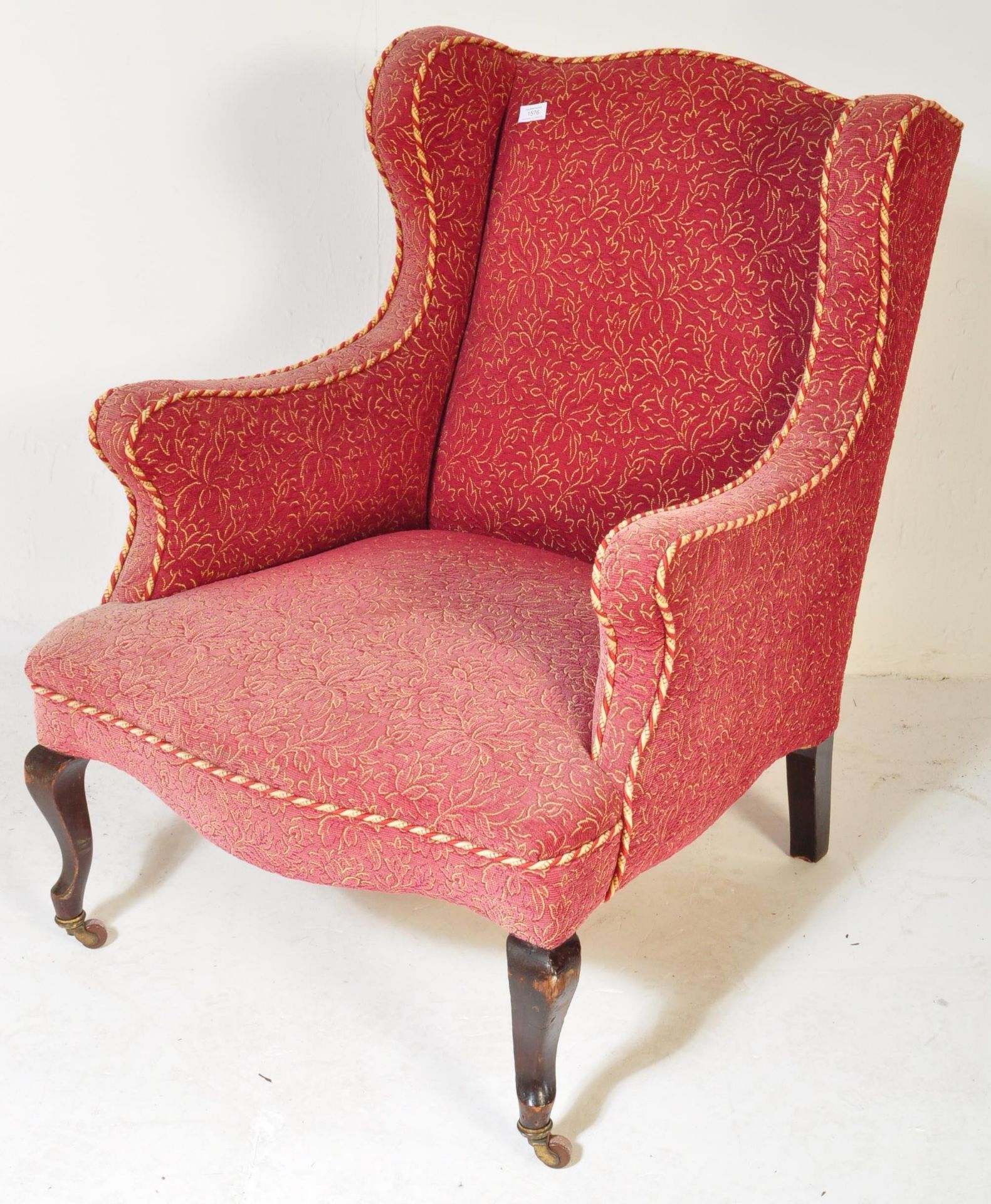 19TH CENTURY VICTORIAN WINGBACK ARMCHAIR - Image 2 of 6