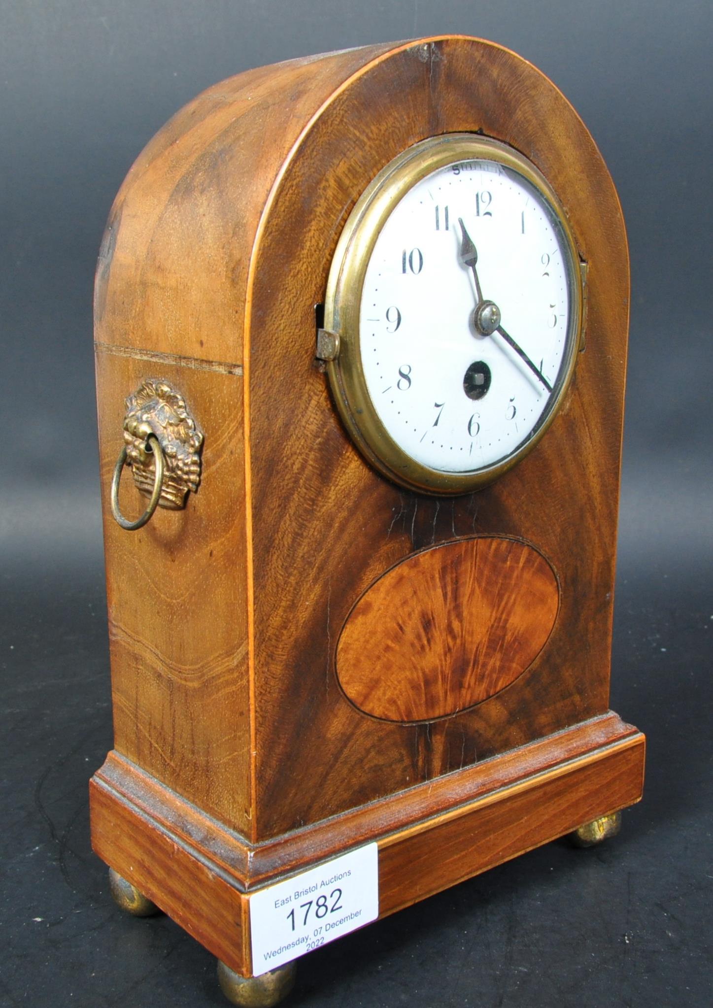 EDWARDIAN INLAID MANTEL CLOCK