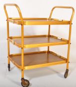VINTAGE MID CENTURY FORMICA DRINKS SERVING HOSTESS TROLLEY