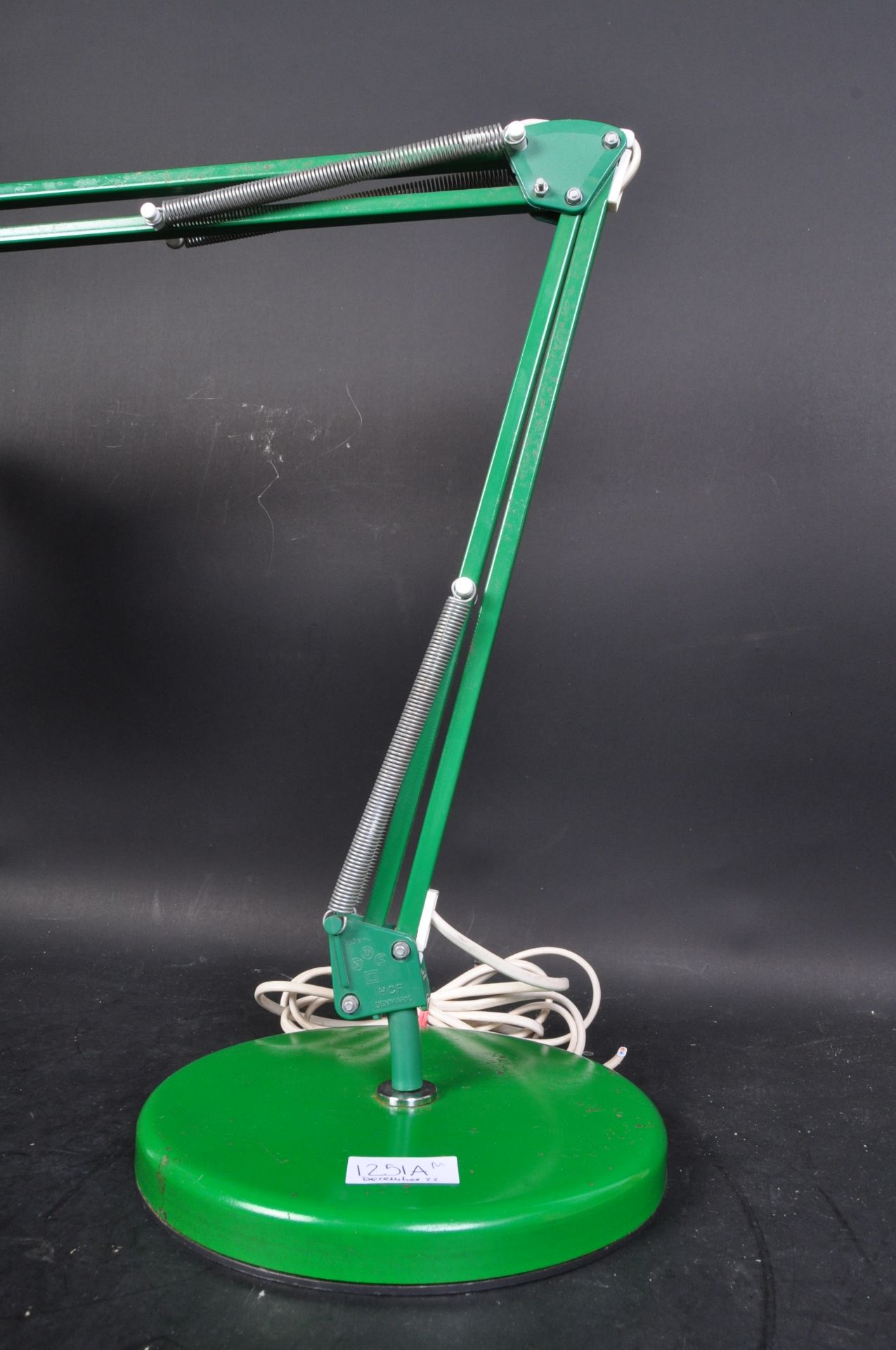 HCF GREEN DANISH ANGLEPOISE DESK LAMP LIGHT - Bild 3 aus 5