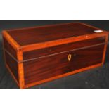 VICTORIAN 19TH CENTURY MAHOGANY VENEERED WRITING SLOPE