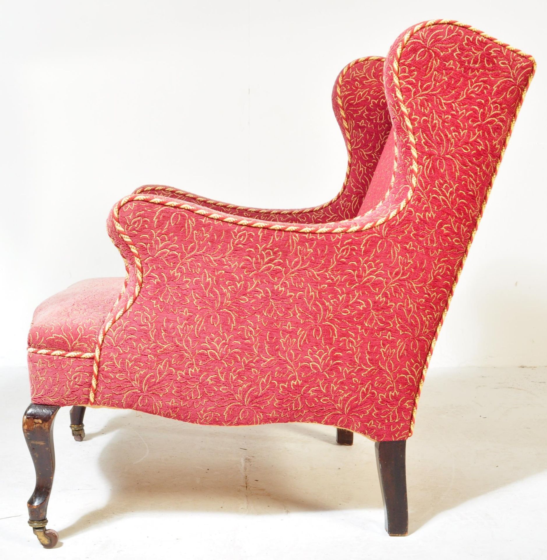 19TH CENTURY VICTORIAN WINGBACK ARMCHAIR - Image 6 of 6