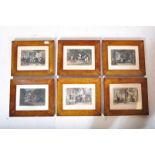 A SERIES OF 19TH CENTURY FRAMED AND GLAZED ETCHINGS
