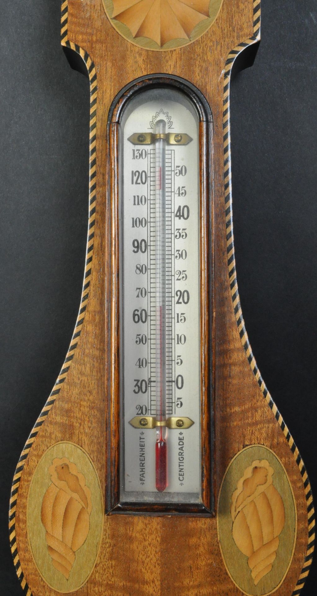 20TH CENTURY INLAID BANJO BAROMETER - Image 3 of 4