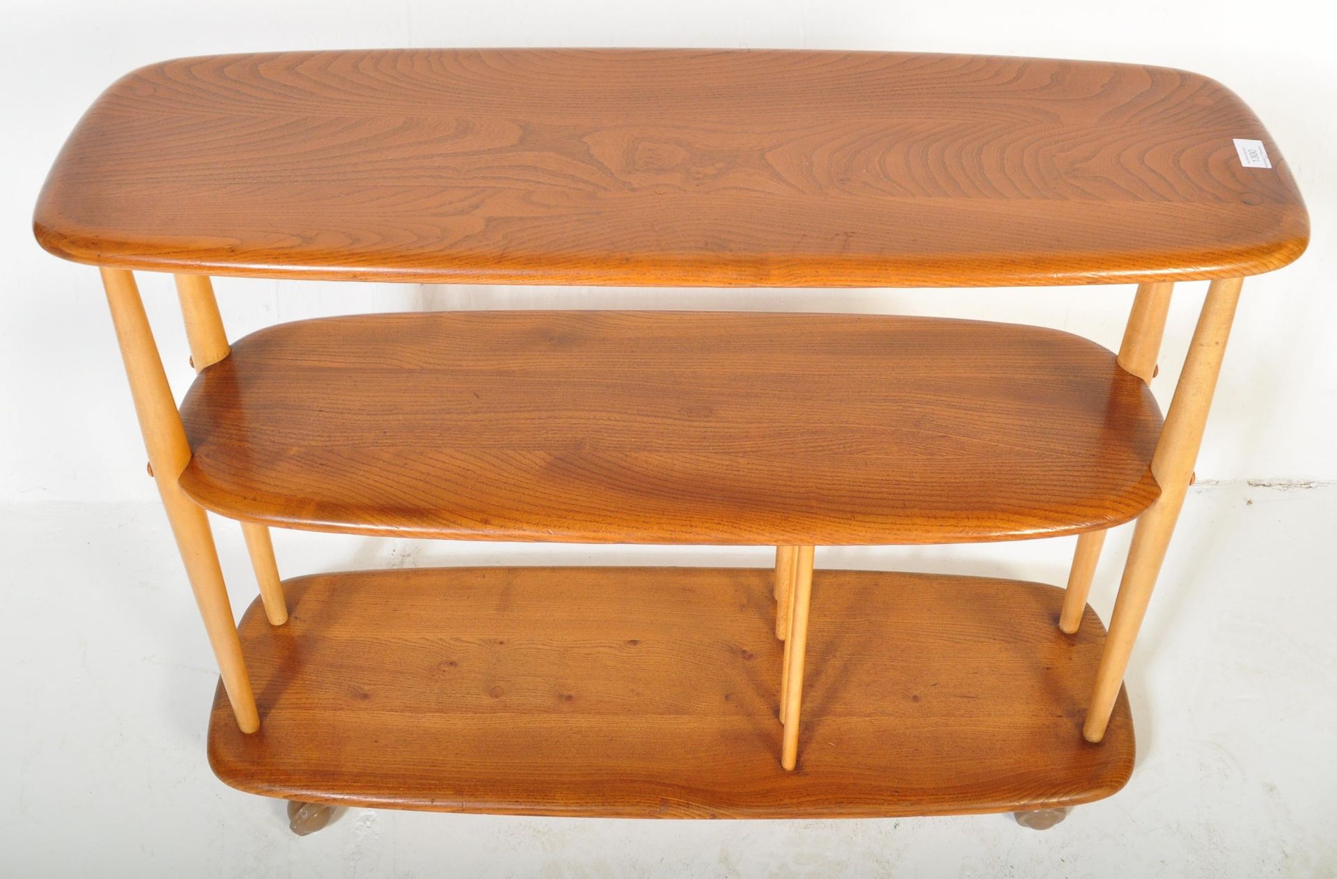 ERCOL - MODEL 361 - MID CENTURY BEECH & ELM TROLLEY BOOKCASE - Image 4 of 4