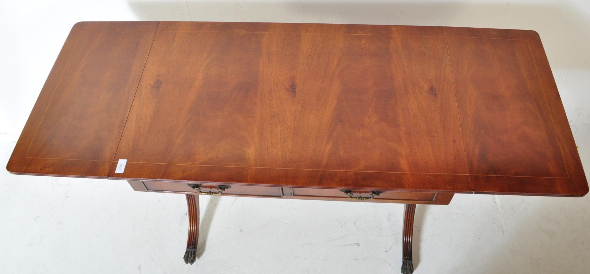 20TH CENTURY GEORGE III STYLE LYRA END SOFA TABLE - Bild 7 aus 7