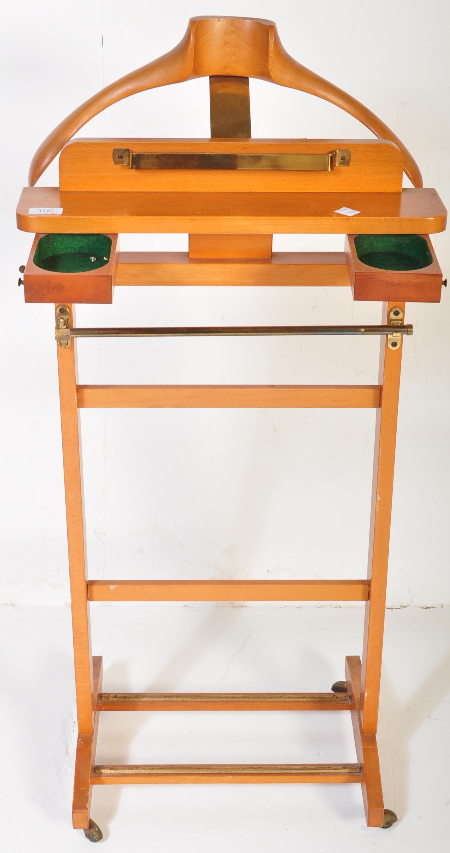 MID CENTURY BEECH GENTS VALET BUTLER - Image 2 of 5