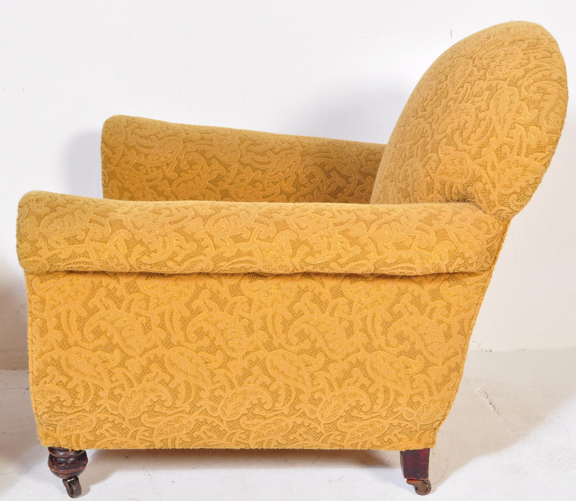 PAIR OF 19TH CENTURY HOWARD & SONS STYLE ARMCHAIRS - Image 5 of 5