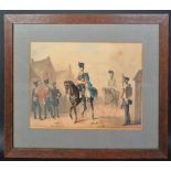 VICTORIAN 19TH CENTURY PAINTING OF MEN ON HORSEBACK