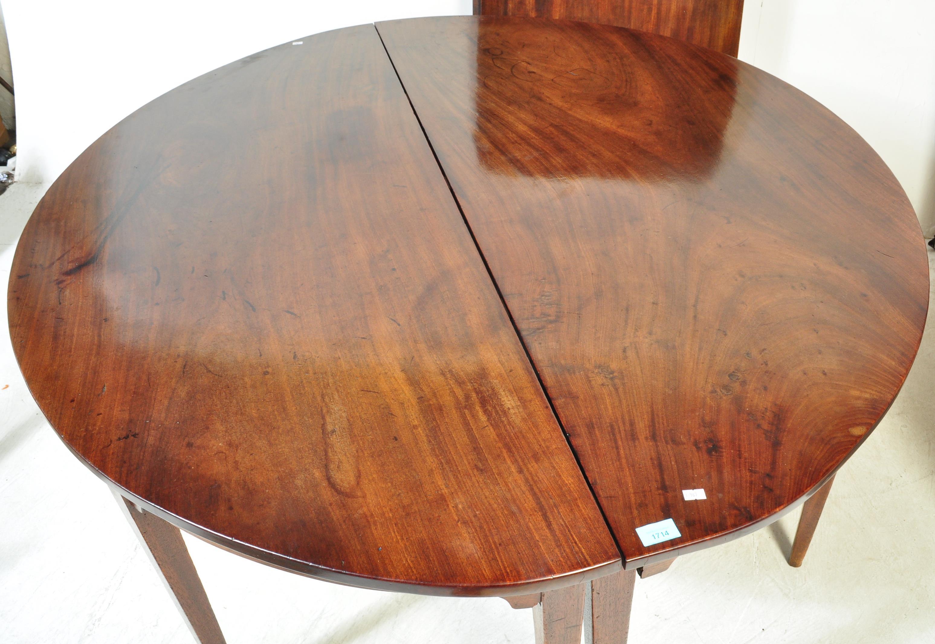 19TH CENTURY GEORGE III D END EXTENDING DINING TABLE - Image 4 of 6