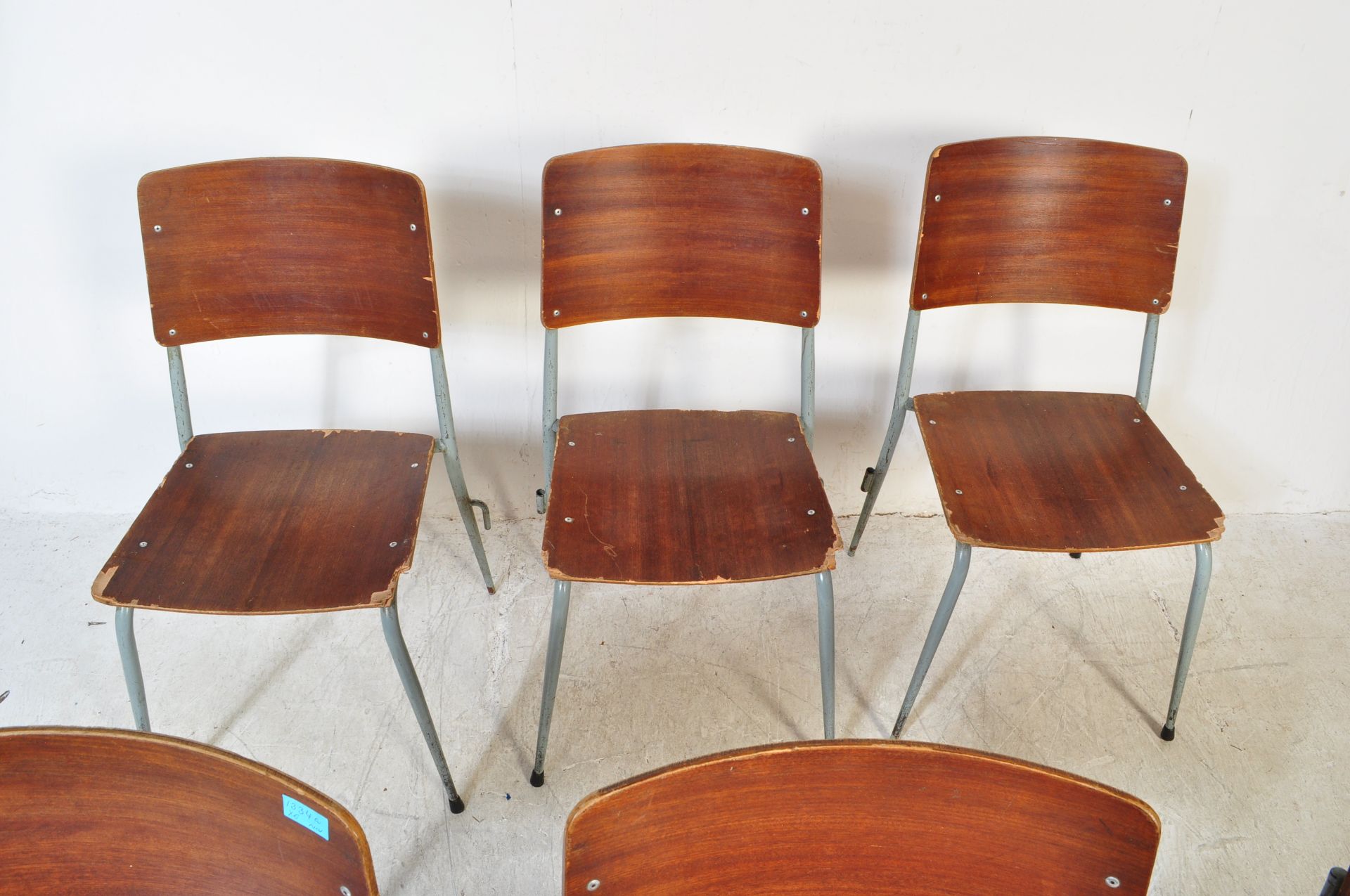 SIX VINTAGE INDUSTRIAL CAFE DINING CHAIRS - Image 3 of 4
