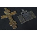 19TH CENRURY BRASS RELIGIOUS ITEMS